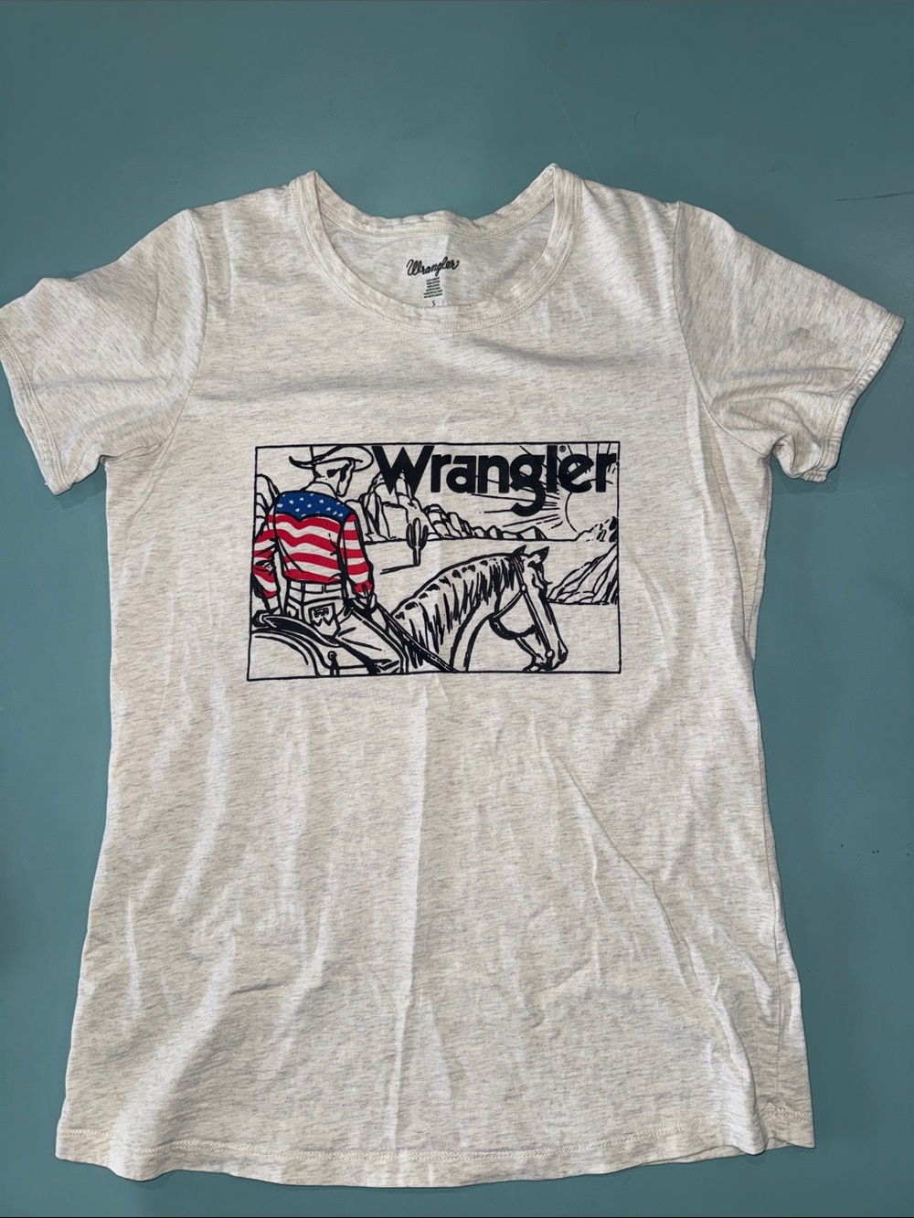 Wrangler Tee American Cowboy Graphic Small